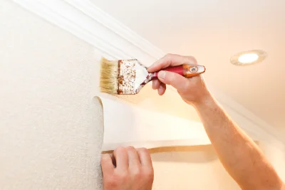 Pose de papier peint à Courchelettes — revêtements muraux et toiles de verre